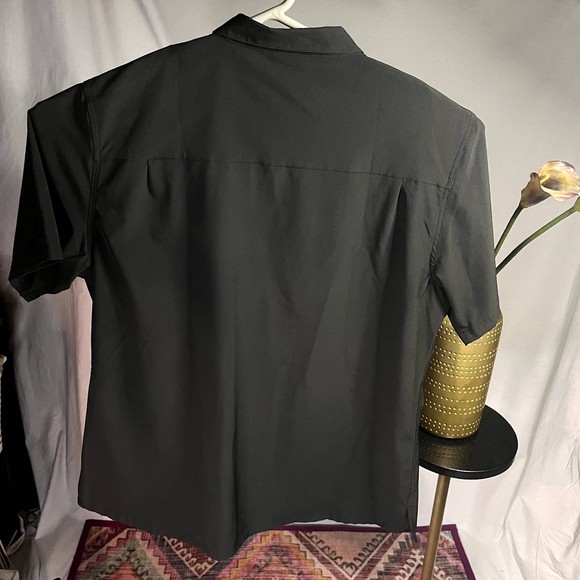 Black Gerry Button-Up Polo Shirt (Size XL) - Picture 2 of 5